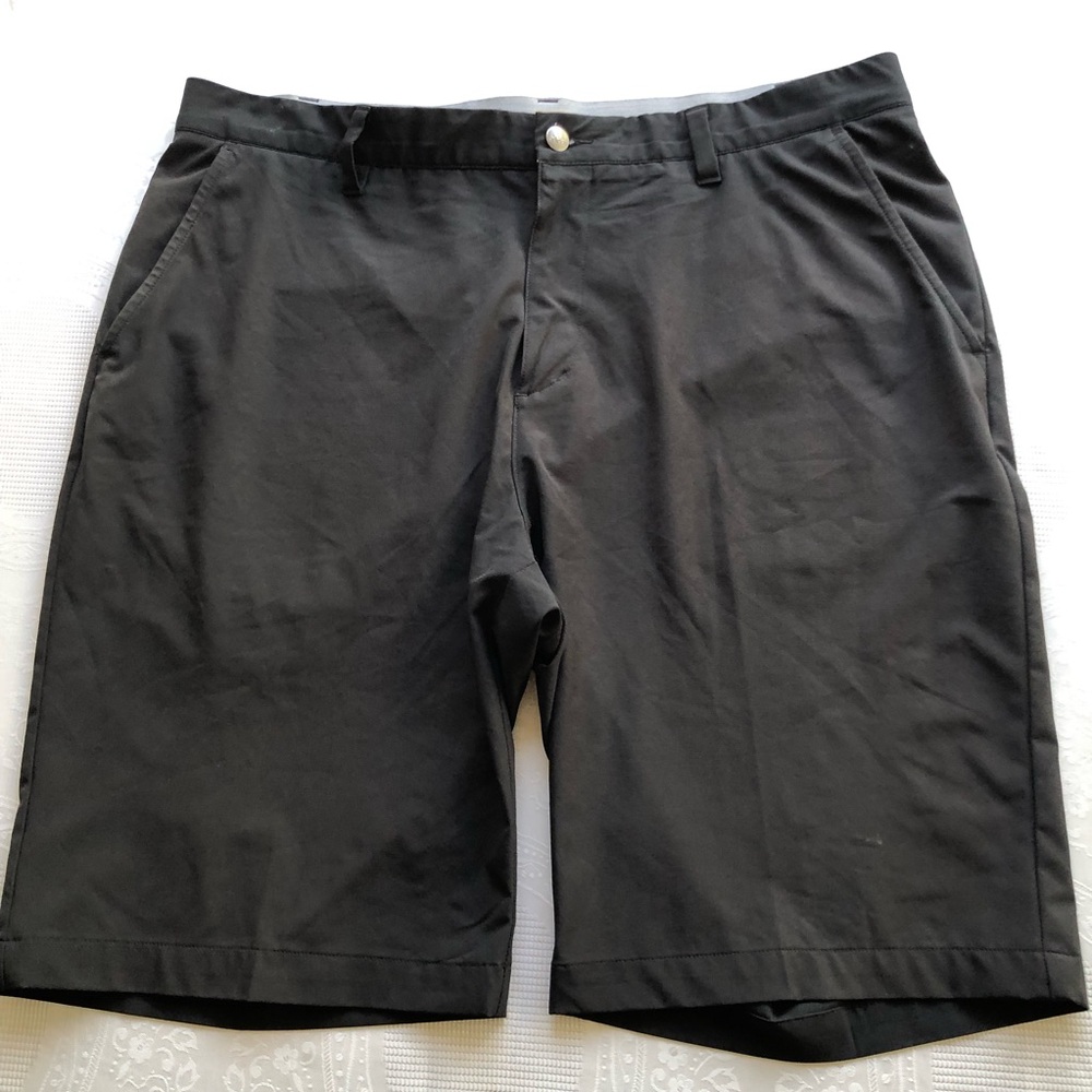 Adidas Black Dri-Fit Athletic Shorts Men’s Size 36 Activewear Wide Waist-Band